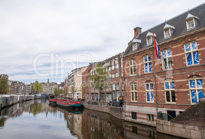 Amsterdam, Netherlands. Beautiful typical city architecture