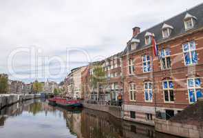 Amsterdam, Netherlands. Beautiful typical city architecture