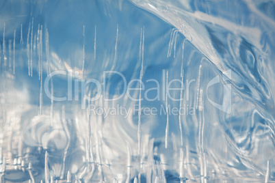 Texture of ice of Baikal lake in Siberia