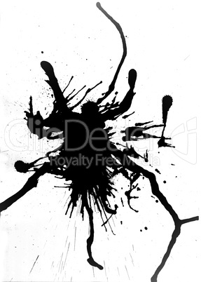 Black ink splatter