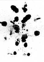 Black ink blobs abstract design