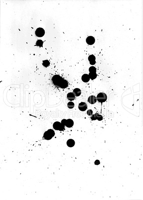 Black paint messy blobs