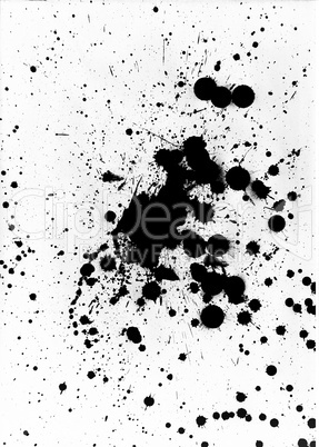 Black paint splatter and blob design