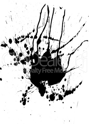 Black paint splash and blobs