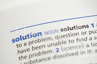 Solution definition