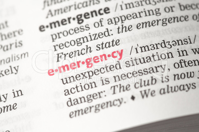 Emergency definition