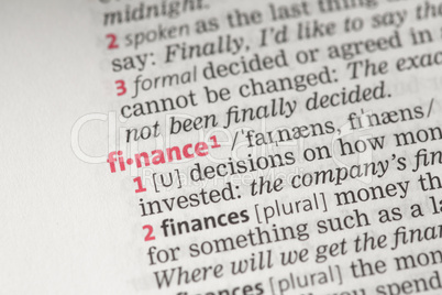 Finance definition