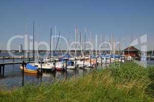 Hafen von Haitabu mit Blick nach Schleswig