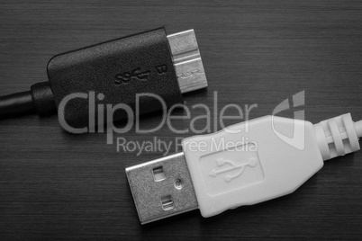 White USB and black USB SS
