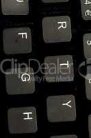 Close up of black keyboard