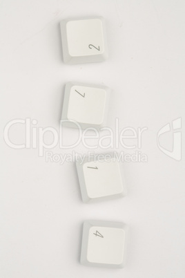 Four keys of number of keyboard
