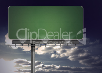 Blank green billboard