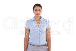 Young businesswoman standing alone