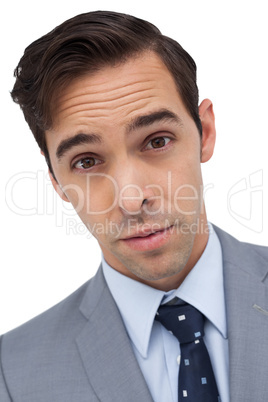 Portrait of  surprised businessman