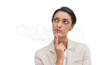 Smiling businesswoman thinking Smiling businesswoman thinking