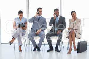 Group of business people in a waiting room