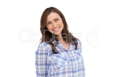 Doubtful and smiling woman