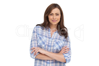 Young woman with arms folded