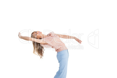 Elegant woman in dance classic position
