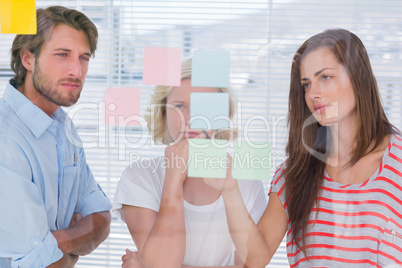 Colleagues looking at the planning