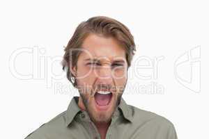 Man shouting with anger