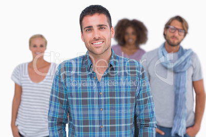 Smiling fashionable group portrait