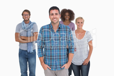 Happy stylish group portrait