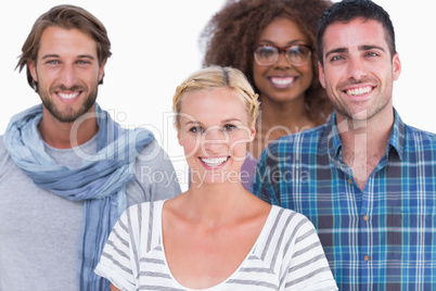 Happy fashionable group portrait