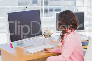 Woman working in a creative office