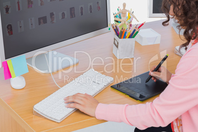 Editor using graphics tablet