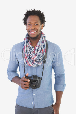 Young handsome photographer