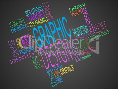 Montage of graphic design terms together