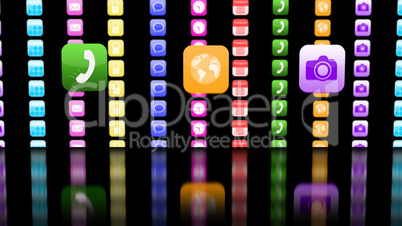 Three application logos standing next to group of other applicat
