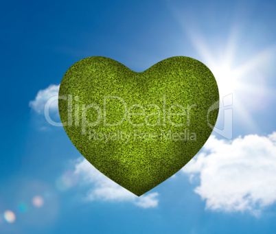 Green heart in the sky