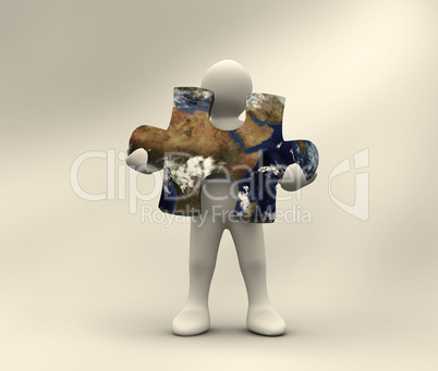 White character on white background