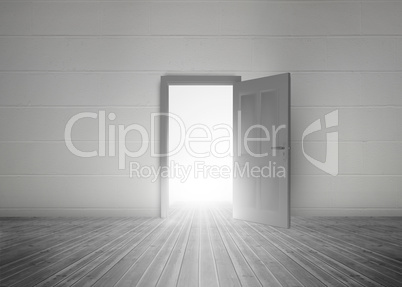 Door opening to reveal bright light