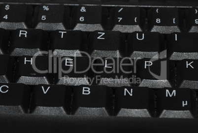 tastatur mit wort help