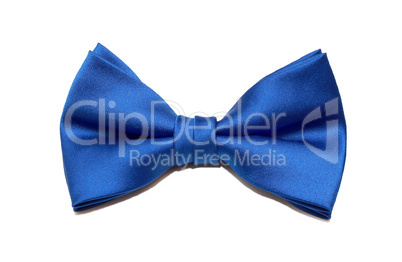 blue bow tie isolated on white background