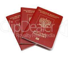 russian passport isolated on white background