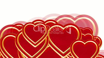 Flying love hearts, wedding background animation, valentine's day, alpha matte