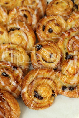 Raisin Sweet Danish Pastries