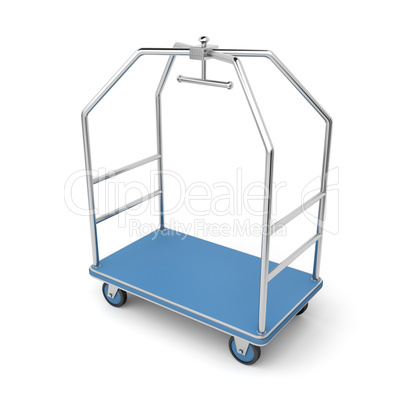 Silver luggage cart