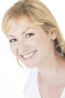 Happy Smiling Middle Aged Woman Happy Smiling Middle Aged Woman