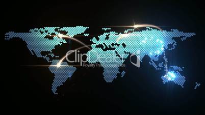 world map animation