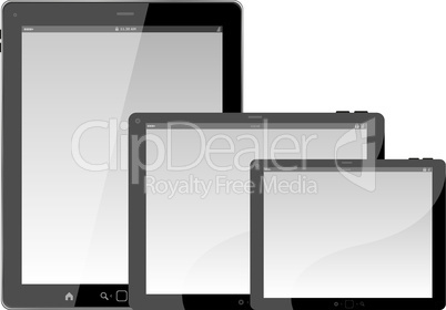 tablet computer isolated on white background