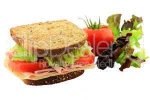 Sandwich and Vegetables