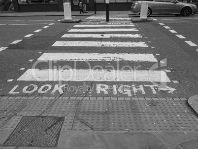 Look Right sign