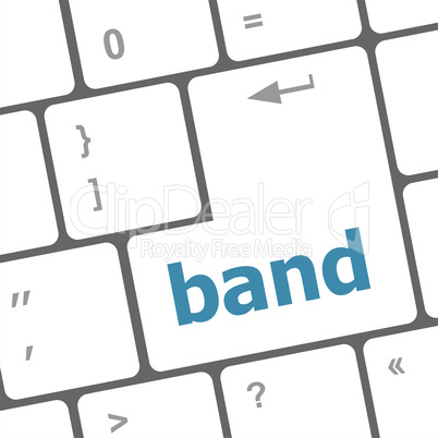 band word on computer pc keyboard key