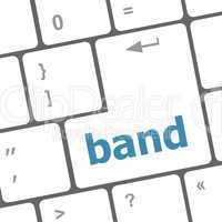 band word on computer pc keyboard key