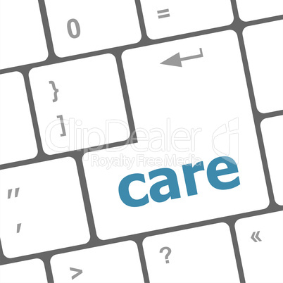 care word on computer pc keyboard key